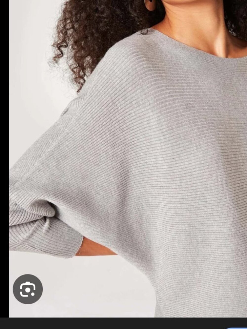 Philosophy One Shoulder Batwing Top Gray Size S NWT Chic Knit Bodysuit